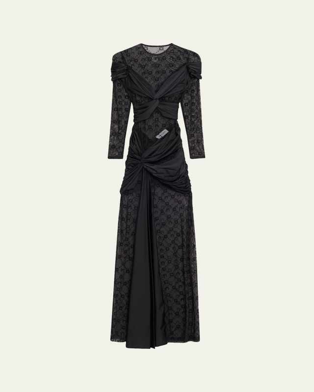 Draped Jersey Knotted Dress